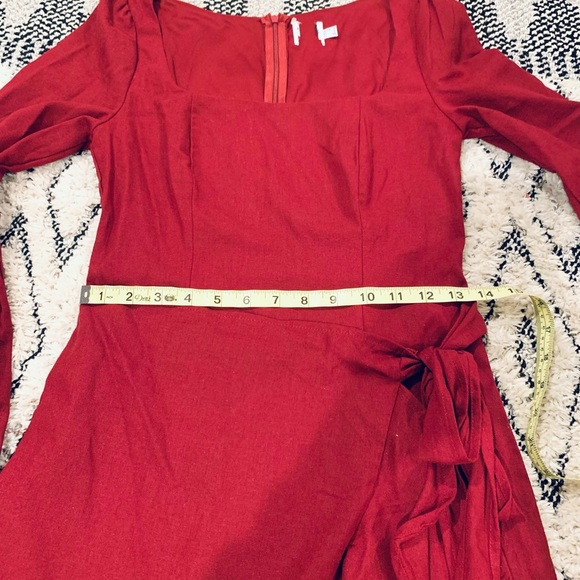 PRINCESS POLLY NEW Villa Dress in Burgundy - Picture 11 of 12